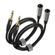 EBXYA 1/4'' 2 Packs of TS to XLR Male -3 FT, 2 3 FT 