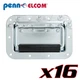 16 Penn Elcom H7159EZ Spring Flex Recessed Cabinet Handle SteelRubber PennBrite