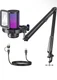 Maono DGM20 Gaming USB Microphone w/ Noise Cancelling (Black) And Arm
