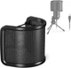 FIFINE Pop Filter Screen, Compact Microphone Pop Shield Windscreen with Metal Me