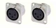 (2) Two Genuine NEUTRIK NC3FD-L-1 Female 3 Pin XLR Chassis Mount Connector