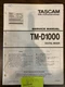TEAC TASCAM TM-D1000 TMD1000 AUDIO MIXER Service Manual **ORIGINAL**