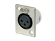 NEUTRIK NC3FP-1 3 Pole Female Receptacle, Solder Contacts, Nickel Housing, NEW