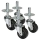 4 Penn Elcom W0958 2" Push-In Caster with Metal Socket Pressed Steel Heavy Duty