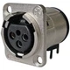 Neutrik NC3FD-H-0 3 Pin Silver XLR Connector Housing