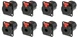 (8 PACK) NEUTRIK NJ3FP6C-B 1/4" Female TS or TRS Locking Panel Mount - BLK/GOLD