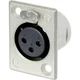 Neutrik NC3FP-1 XLR Connector Panel Socket Straight Contacts Number Poles (n