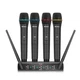 D Debra Audio AU400 Pro UHF 4 Channel Wireless Microphone System with Cordless H