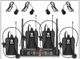 D Debra Audio AU400 Pro UHF 4 Channel Wireless Microphone System with Cordless H