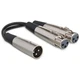 Hosa YXF-101.5 XLR3M to Dual XLR3F Y Cable - 1.5ft (Open Box)