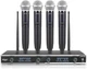 D Debra D440 UHF 4 Channel Wireless Microphone System 4 Handheld Mics Karaoke