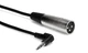 Hosa Camcorder Microphone Cable, Right-angle 3.5 mm TRS to XLR3M, 1 Feet