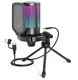 FIFINE Gaming USB Microphone for PC PS5, Condenser Mic with Quick Mute, RGB