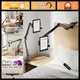 Hands-Free Kindle Holder with Remote Page Turner - Adjustable Clip Stand for Bed