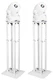 (2) Rockville ROCK SPOT 260W WHITE DJ Moving Head Spot Lights+White Totem Stands