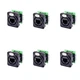 6 Neutrik RJ45 Ethercon Ethernet Pass-Through Panel Mount Connectors - Black