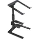 ProX Ibis Foldable DJ Laptop Stand with Adjustable Height Accessory Tray - Black
