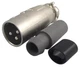 1pc ITT CANNON 'XLR-3-12C XLR Connector, 3 Contacts, Plug, Cable Mount, Sil