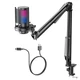 COCONISE Gaming Microphone, USB PC Mic for Podcasts With Boom Arm, ME6-A 