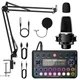 SINWE Podcast Equipment Bundle,Audio Interface with Studio Condenser Micropho...
