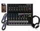 Mackie Mix12FX 12CH Compact Mixer Effects + Certified Headphone + Pair of Audio