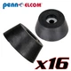 Sixteen Pack Penn Elcom F1615 Rubber Cabinet Foot 1.7" Dia x 0.75" H Heavy-duty