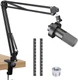 SUNMON Boom Arm for Fifine K688 Mic with 3/8" to 5/8" Adapter and Cable Sleeve