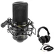 MXL 770 Condenser Microphone (Black) Bundle with MXL HX9 Pro Headphone