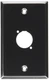 Seismic Audio SA-PLATE41 Single Gang Stainless Steel Wall Plate forD Size Connec