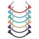 Donner 6 Inch Guitar Patch Colored Cable 6-Pack, TS 1/4" 6 inch, Multicolored 