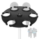 Borenbuir Multi Microphone Holder (Aluminum) Multi-Mic 6-Slot, Black