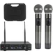 Wireless Microphone System GUDEHOLO Metal Dual Professional Home KTV Set