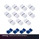 Full Set of White & Blue Fader Caps for Mackie CFX12, CFX12 mkII Mixers