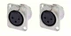 (2 PACK) NEUTRIK NC3FD-L-1 3-PIN XLR Female D Type Panel Mount - Nickel