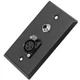 Seismic Audio SA-PLATE11 Black Stainless Steel Wall Plate with One 