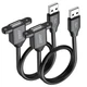 JUXINICE 2Pack USB2.0 Male to Female Extension Cable with Ears 1.5FT, Blue 