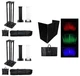 2) Rockville RTP32B Totem Moving Head Light Stands in Black+DJ Facade++Bag+Scrim