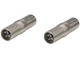 LASE (2) Two Genuine NEUTRIK NA3MM 3-Pin XLR Male to XLR Male Coupler Adapter