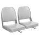 ERGOSEAT Low Back Boat Seat Fold-Down Fishing Boat Seat 2 PACK-Light Gray