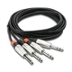 Hosa HSS-020X2 Pro Dual Cable 1/4-Inch TRS - Same 20 Feet