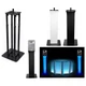 (1) Rockville Black Adjustable Totem Speaker Stand For For Harbinger APS12