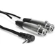 Hosa - CYX-401F - Stereo Mini Angled Male to Two 3-Pin XLR Female Y-Cable - 1 ft