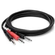 Hosa STP-204 Stereo 1/4" Male to 2 Mono 1/4" Male Y-Cable (13.2')