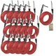 (16 Pack) Electric Guitar Cables | FAT TOAD Woven TS 1/4 Plug Connecter Shielded