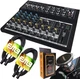 Mackie Mix12FX 12-Channel Compact Mixer with Effects + 2x XLR Cables + Magnet