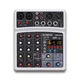 BOMGE 4 Channel dj Bluetooth Audio Mini Mixer with Effects, USB Interface, St...
