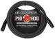 20ft PigHog XLR 3-Pin M/F High performance Black & White Woven Microphone Cable
