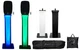 (2) Rockville BPA15 15" Powered 800w DJ Speakers w Bluetooth+Totem Style Stands