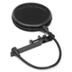LyxPro MOP-28 Dual Layer Microphone Pop Filter with Flexible Goozeneck