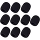 Mudder 10 Pack Microphone Covers Foam 2.9 x 2.5 x 1.4 inches, Black 
